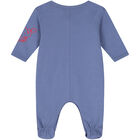 Baby Boys Blue Logo Babygrow, 1, hi-res